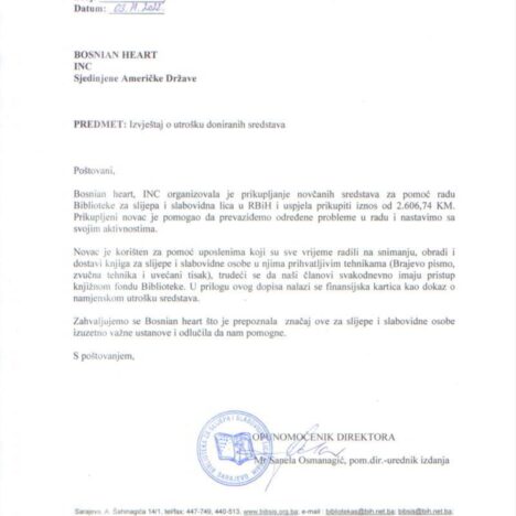 The family of Vahidin Hasanović was presented with a donation